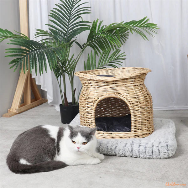 Panier chat osier | BeauPanier™